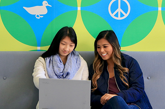 Students at the coffee shop